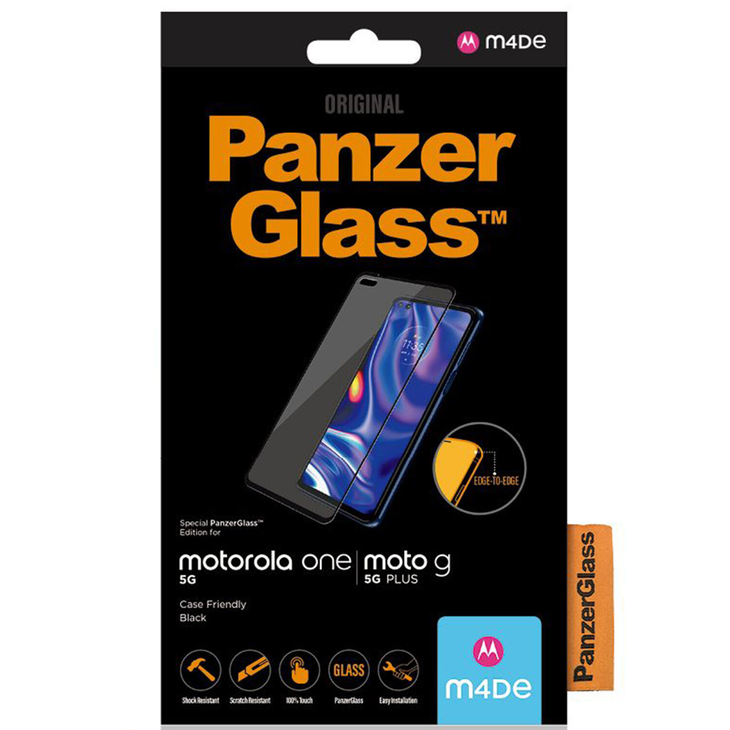 PanzerGlass Protection d'écran Case Friendly pour le Motorola Moto G 5G Plus