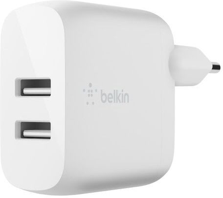 Belkin Dual USB-A Wall Charger 12W X2 White