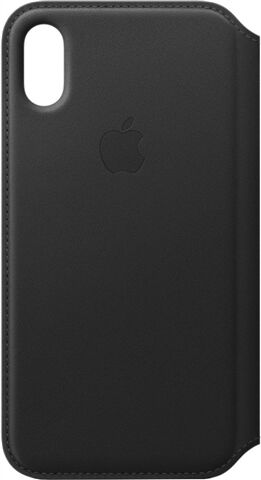 Refurbished: Apple iPhone X Leather Folio Case - Black