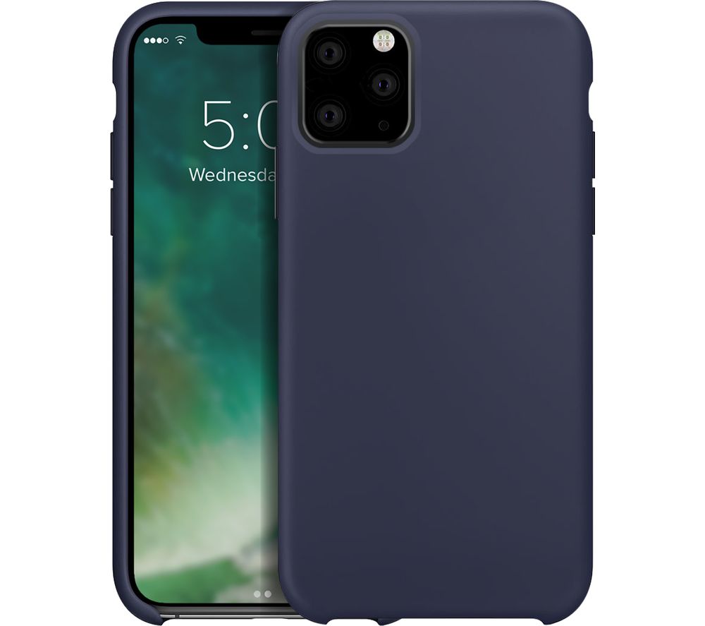 XQISIT iPhone 11 Pro Max Silicone Case - Blue, Blue