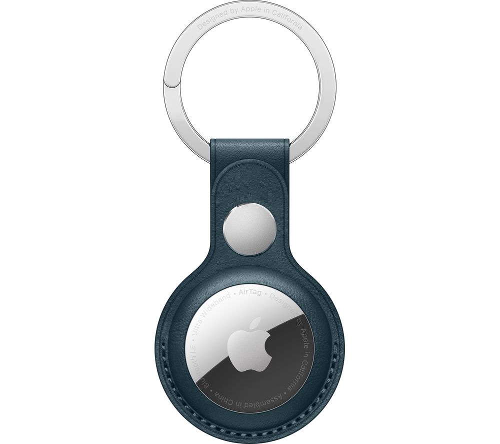 Apple AirTag Leather Key Ring - Baltic Blue, Blue