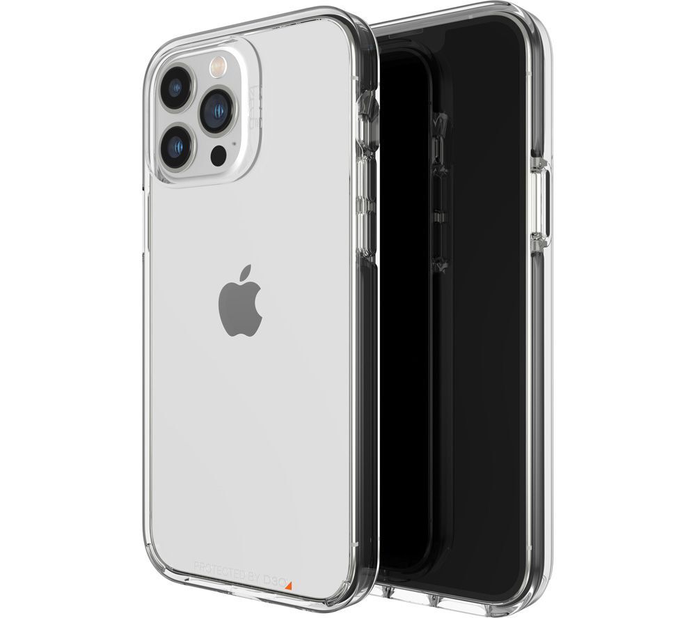 GEAR4 Santa Cruz iPhone 13 Pro Max Case - Clear &amp; Black, Black
