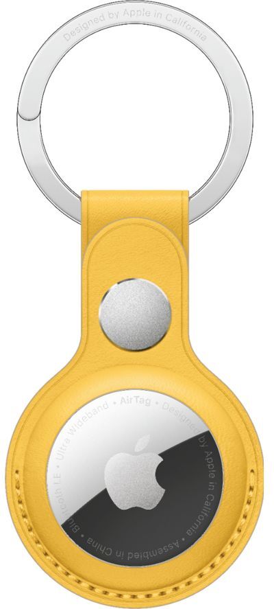 Apple AirTag Leather Key Ring - Meyer Lemon