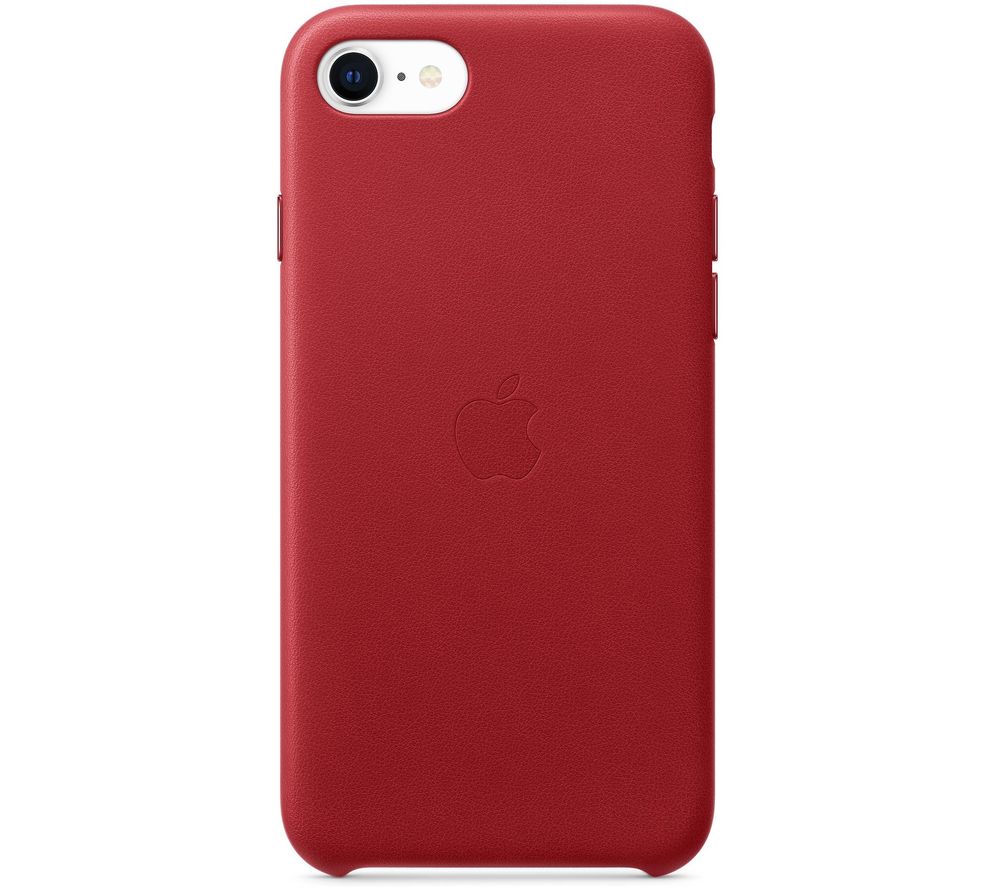 Apple iPhone SE Leather Case - Red, Red