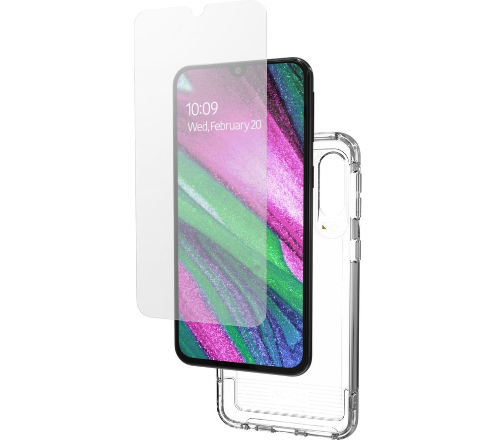 GEAR4 Wembley Galaxy A40 Case &amp; InvisibleShield Glass+ Screen Protector Bundle