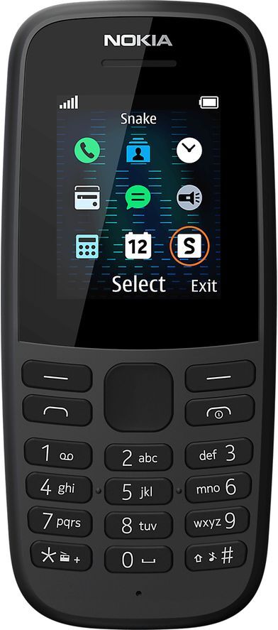 Nokia 105 - 4 MB, Black, Black