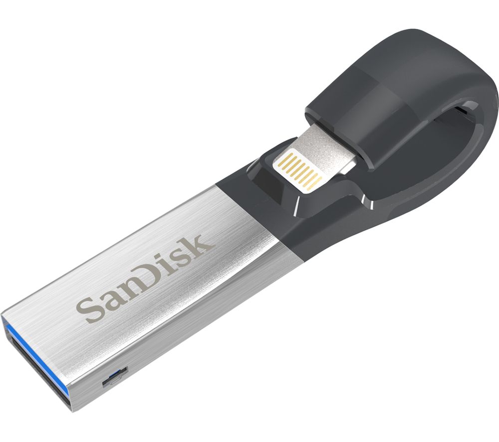 Sandisk iXpand USB 3.0 Dual Memory Stick - 32 GB, Black &amp; Silver, Black