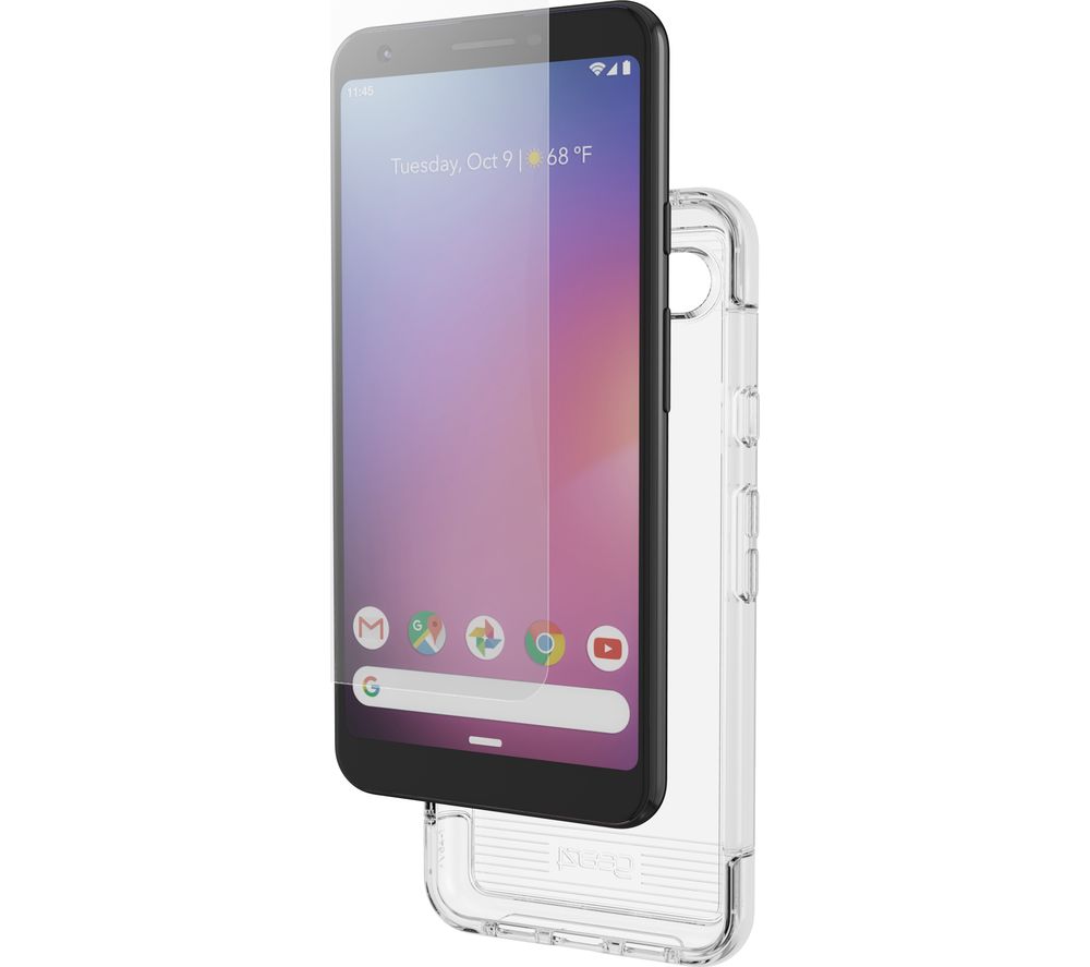 GEAR4 Wembley Google Pixel 3A Case &amp; InvisibleShield Glass+ Screen Protector Bundle