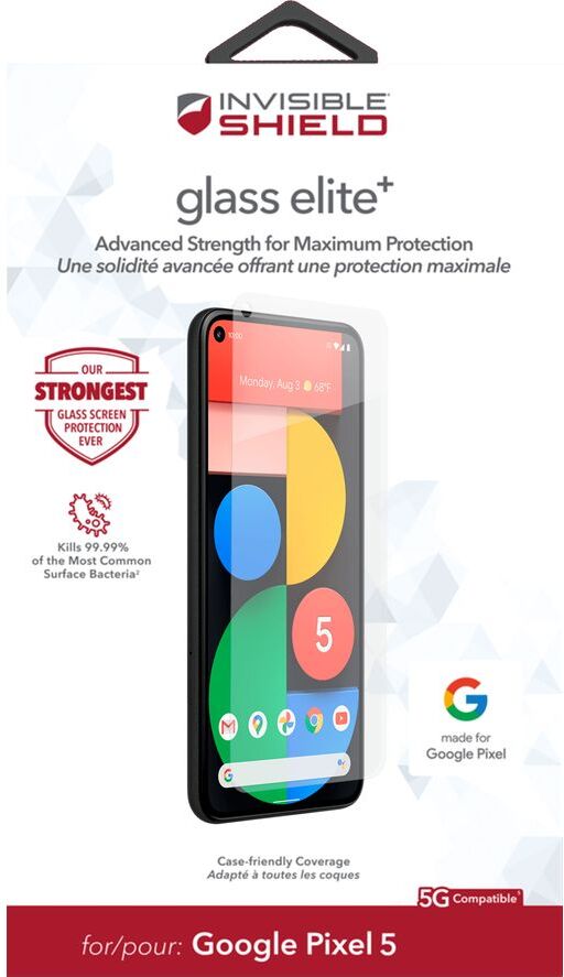 ZAGG InvisibleShield Glass Elite+ Google Pixel 5 Screen Protector