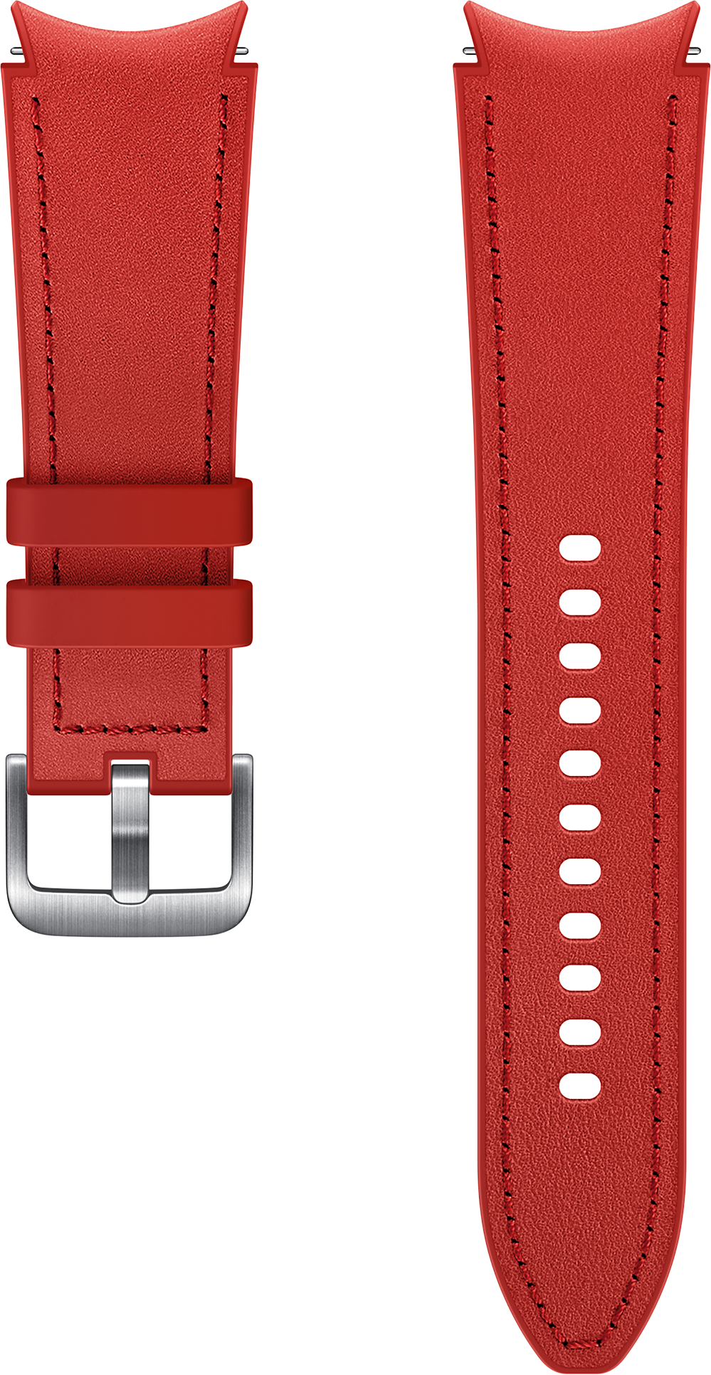 SAMSUNG Galaxy Watch4/Watch4 Classic Hybrid Leather Strap (M/L) Red