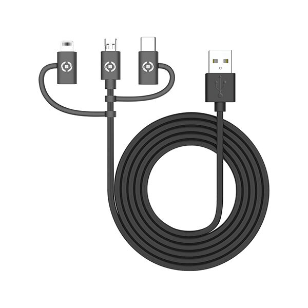 Celly Data cable 3-in-1 Micro-usb + Mfi + Usb-c 100 Cm 0517504
