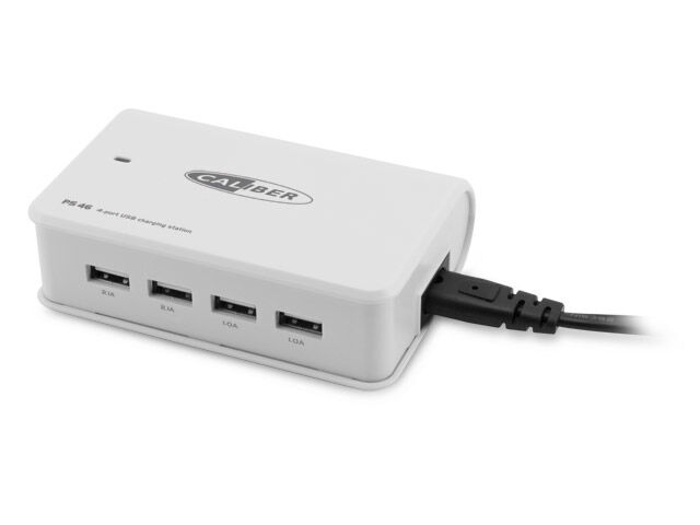 Caliber 4-port USB charging station PS46