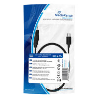 Diversen MediaRange Charge/Sync cable, USB 2.0 to mini USB 2.0 B plug, 1.0m, black