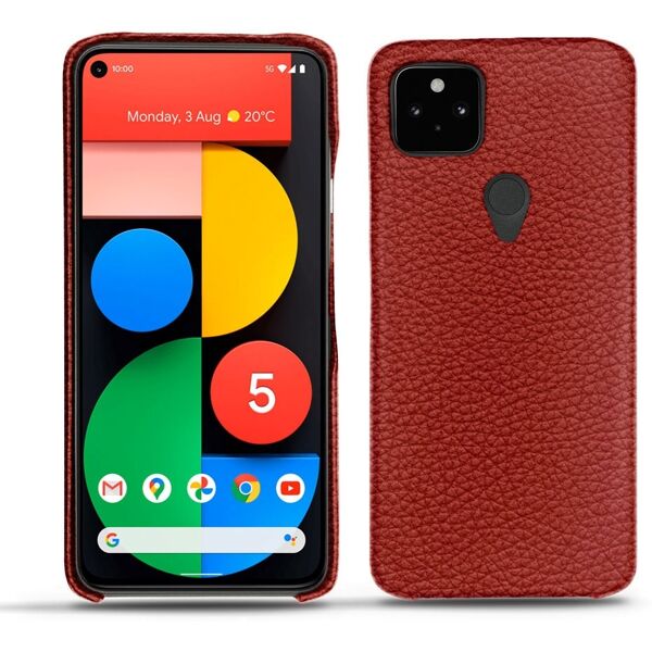 noreve custodia in pelle google pixel 5 ambition tomate