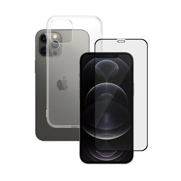 cover per smartphone trasparente & protezione display   panzerglass™   iphone 12/12 pro