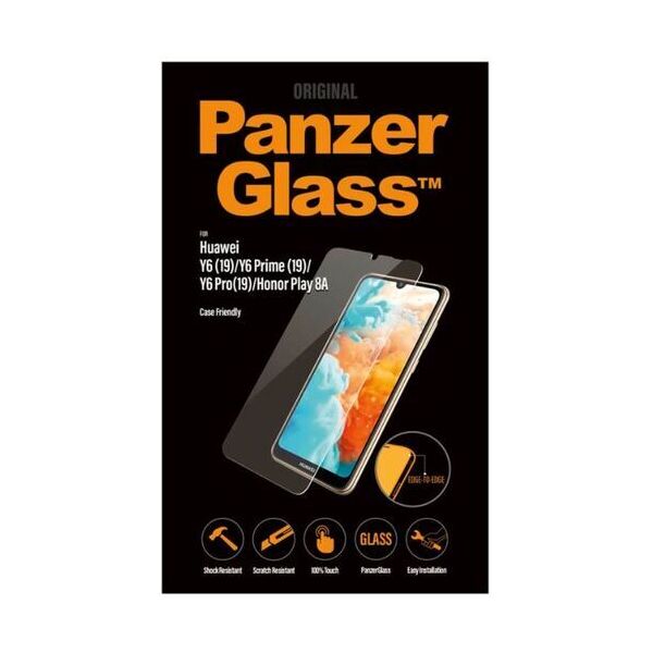 protezione display huawei   panzerglass™   huawei y6/pro/prime (2019)/honor play 8a/y6s   clear glass