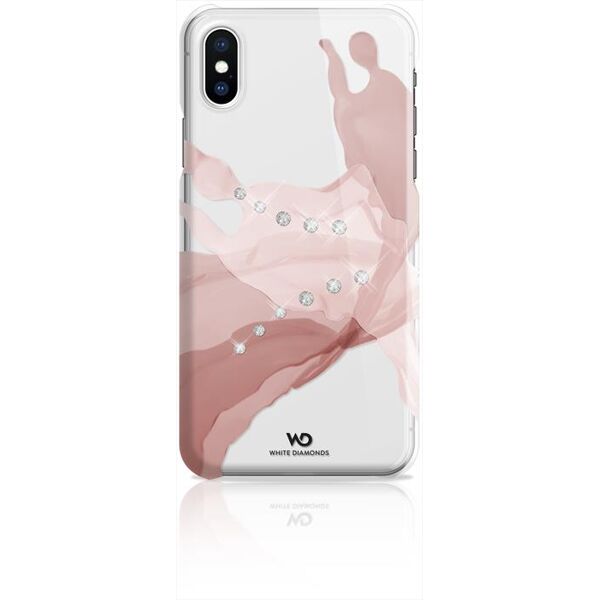 white diamond 1370liq56 liquids cover iphone x-trasparente rosa/tpu