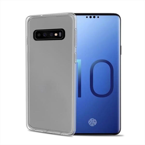 celly gelskin891 cover per galaxy s10+-trasparente/tpu