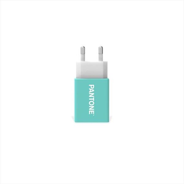 pantone pt-ac1usbl wall charger 2.1a-azzurro/plastica