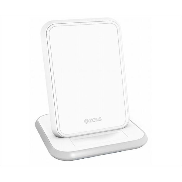 zens stand di ricarica wireless 10w alluminio bianco-bianco