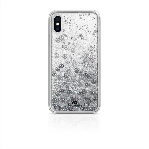 white diamond 1370spk14 cover iphone xs/iphone x-trasparente nero