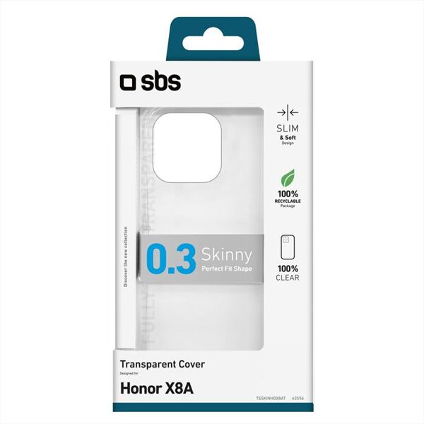 sbs cover skinny teskinhox8at per honor x8a-trasparente