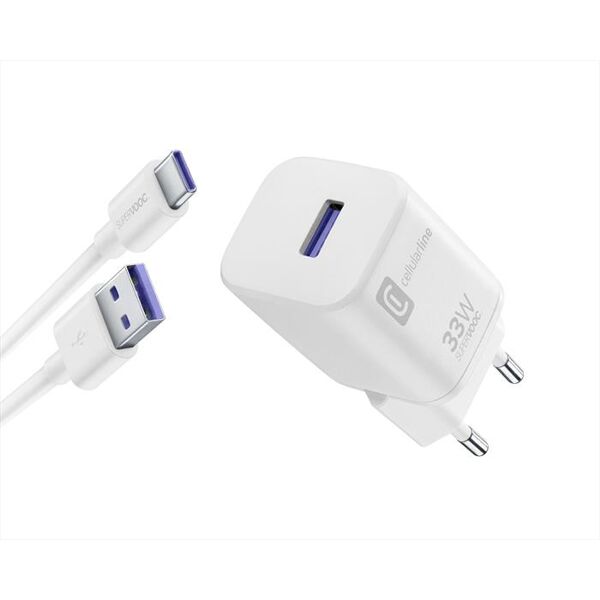 cellular line charger kit supervooc achoppkita2csv33ww-bianco