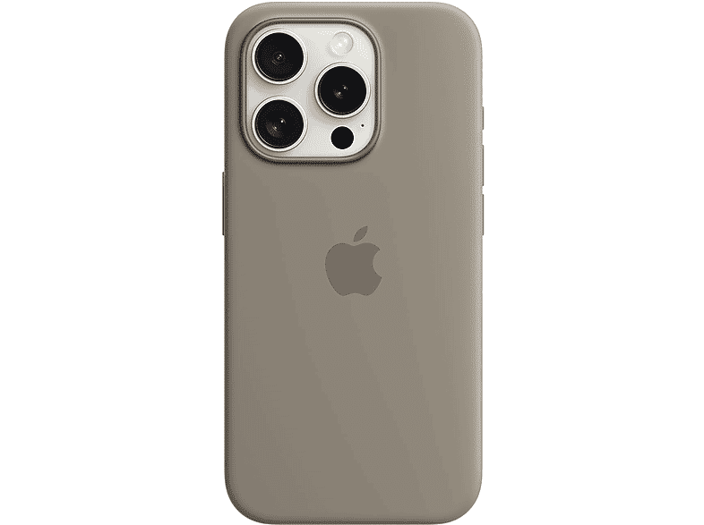 Apple Custodia MagSafe in silicone per iPhone 15 Pro - Grigio creta