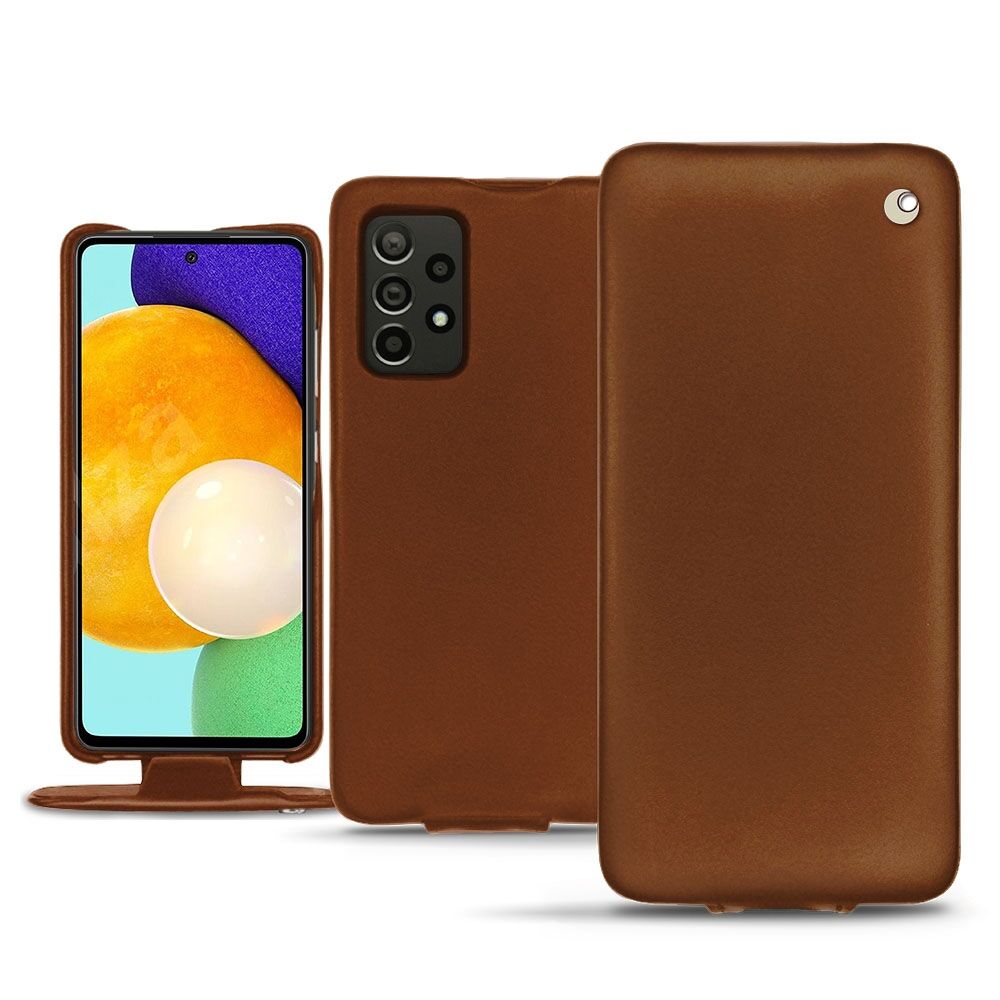 Noreve Custodia in pelle Samsung Galaxy A52 Perpétuelle Marron