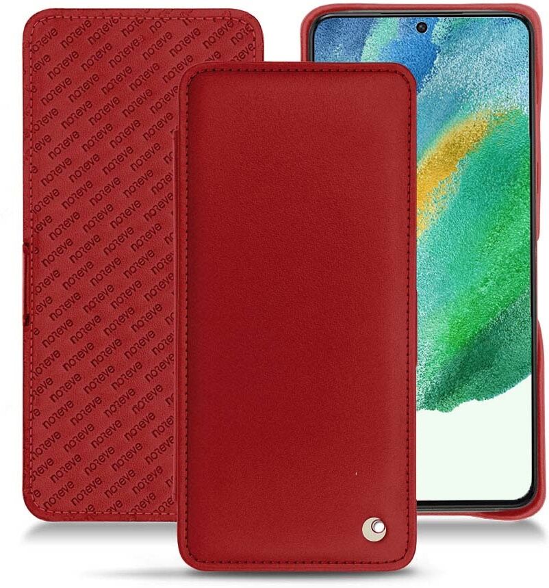 Noreve Custodia in pelle Samsung Galaxy S21 FE Perpétuelle Rouge