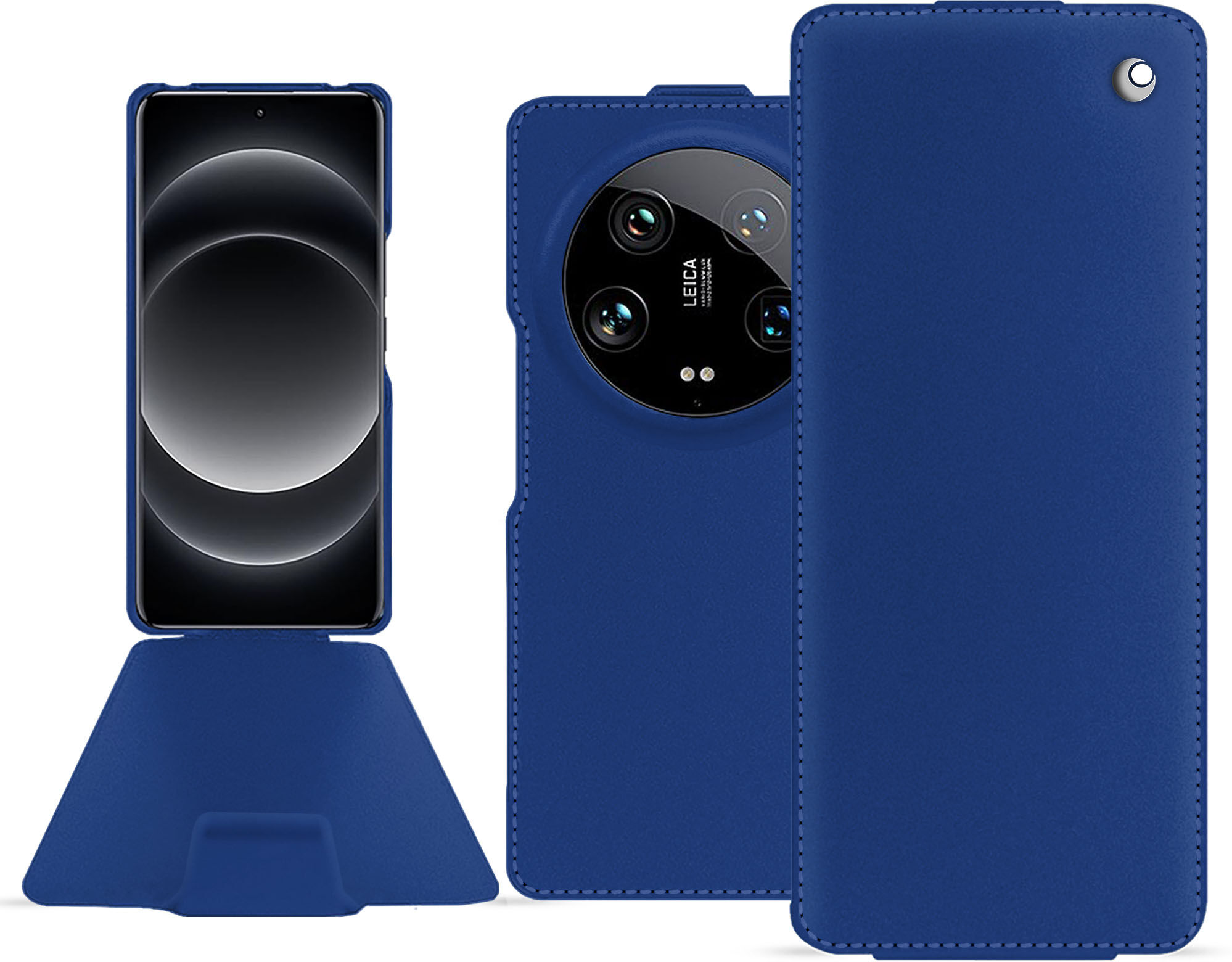 Noreve Custodia in pelle Xiaomi 14 Ultra Perpétuelle Bleu océan