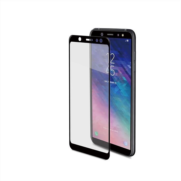 CELLY Vetro Bordi Colorati Per Galaxy A6(2018)-trasparente/vetro