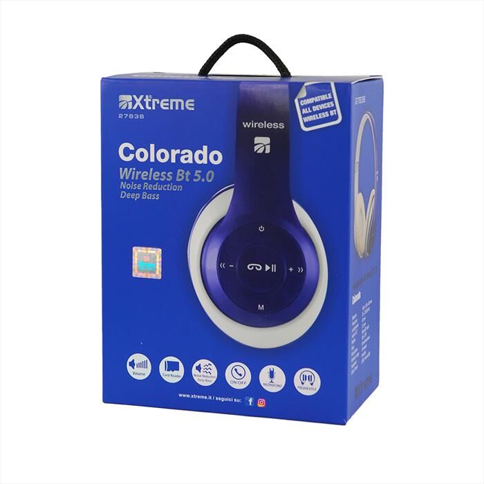 Xtreme Headphone Wireless Bt 5.0 Colorado-blu