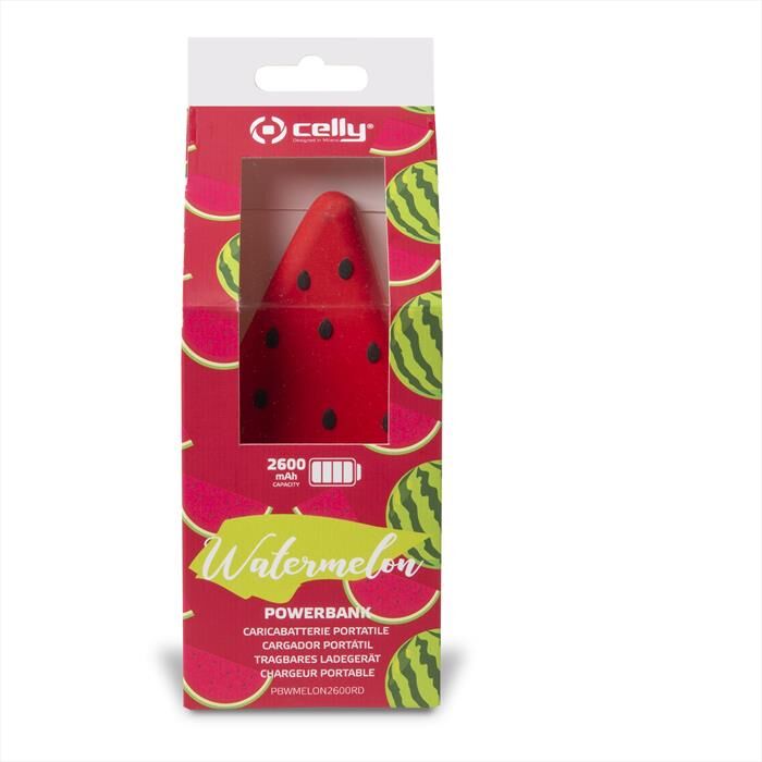 CELLY Pbwmelon2600rd-pb 2600 Food Watermelon-rosso/plastica