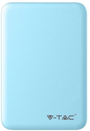 V-Tac Vt-3503 Power Bank Caricabatterie Portatile Abs Azzurro 5.000mah 2 Uscite Micro Usb 2.1a - Sku 8195