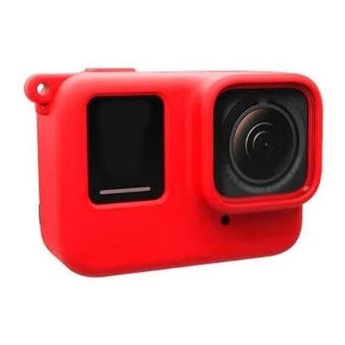 Plyisty Siliconen Beschermhoes voor Insta360 Ace Pro, Schokbestendige Wasbare Beschermende Behuizing, Actiecamera-accessoires (rood)