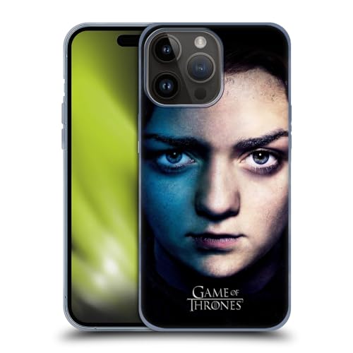 Head Case Designs Officieel Gelicentieerd HBO Game of Thrones Arya Stark Valar Morghulis Soft Gel Case Hoesje compatibel met Apple iPhone 15 Pro Max