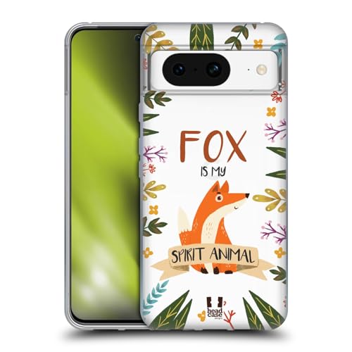 Head Case Designs Vos Spirit Animal Illustraties Soft Gel Case Hoesje compatibel met Google Pixel 8