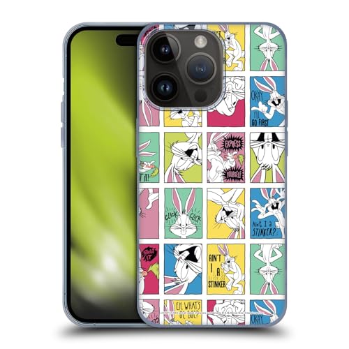 Head Case Designs Officieel Gelicentieerd Looney Tunes Stripverhalen Bugs Bunny Soft Gel Case Hoesje compatibel met Apple iPhone 15 Pro