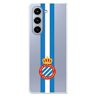 LA CASA DE LAS CARCASAS Beschermhoes voor Samsung Galaxy Z Fold 5 RCD Espanyol Wapen Albiceleste Transparante ter bescherming van je mobiele telefoon, flexibele siliconen hoes, officiële licentie RCD Espanyol