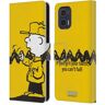 Head Case Designs Officieel Gelicentieerd Peanuts U kunt niet mislukken Charlie Brown Lederen Book Portemonnee Cover compatibel met Motorola Moto G73 5G