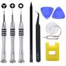 ABMRO iPhone schroevendraaier reparatie tool kit, 1,5 mm PH000 Phillips, 0,8 mm Star P2 Pentalobe, Y0.6 Tri-Point Y000 Tri-Wing Screworiver voor Apple iPhone X/8/8 Plus, 7/7Plus, 6P/6S/6/5S/5/5C/4S/4/SE, iPod, iTouch