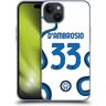 Head Case Designs Officieel Gelicentieerd Inter Milan Danilo D'Ambrosio 2021/22 spelers uit kit Soft Gel Case Hoesje compatibel met Apple iPhone 15 Plus