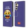 Head Case Designs Officieel Gelicentieerd emoji® Maandag is geannuleerd Spreek Lederen Book Portemonnee Cover compatibel met Samsung Galaxy S23 FE 5G