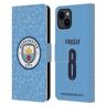 Head Case Designs Officieel Gelicentieerd Manchester City Man City FC Ilkay Gündogan 2020/21 Spelers Home Kit Groep 2 Lederen Book Portemonnee Cover compatibel met Apple iPhone 15