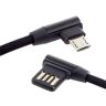 cablecc Micro USB 5Pin/USB-C 3.1 Type-C naar links rechtshoekig 90 graden USB 2.0 datakabel met hoes voor tablet en telefoon 15 cm... (Micro USB 5Pin)