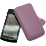 Suncase ® Leren etui met klep met terugtrekkingsfunctie voor Sony Ericsson Vivaz U5i Roze