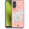 Head Case Designs Olifant Dier met nakomelingen Soft Gel Case Hoesje compatibel met Oppo A17