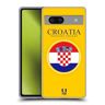 Head Case Designs Flag of Croatia Croatian Vlag Patches Soft Gel Case Hoesje compatibel met Google Pixel 7a
