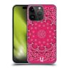 Head Case Designs Klassiek Roze Klassieke paisley bandana Hard Back Case Hoesje compatibel met Apple iPhone 15 Pro